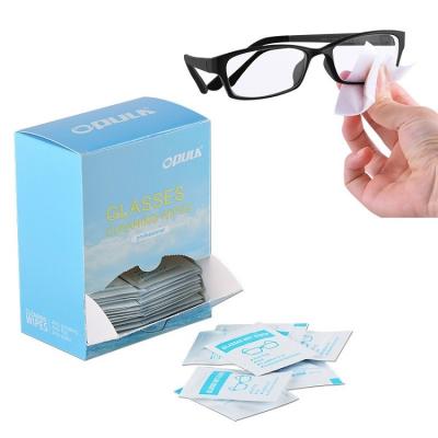 China Non Woven/Spunlace/Cotton/Anti Fog Pre-moistened Glass Customized Bamboo Glass Eye Cleaning Wet Microfiber Cloths Towelette for sale