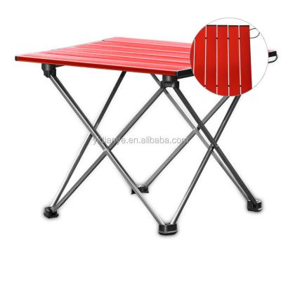 China Cheap Outdoor Table Metal Frame Light Weight Camping Fishing Picnic BBQ Portable Small Folding Table for sale