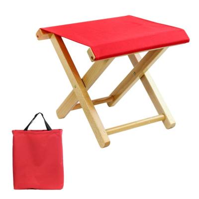 China Tianye modern outdoor mini folding stool in fabric and solid wood chair for camping hiking for sale