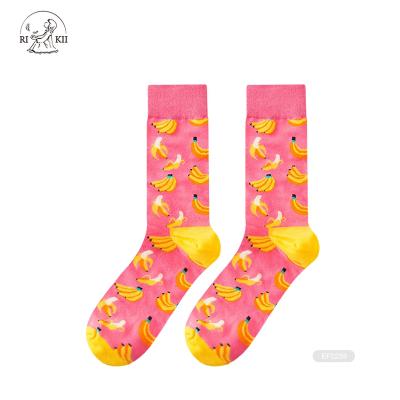 China JD- E602 Fashion Fruit Socks QUICK DRY Crew Socks Colorful Fruit Pack for sale