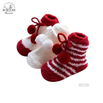 China JD- QUICK DRY I212 thongs baby kids fuzzy socks high quality scrambled kids socks for sale