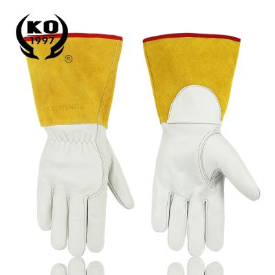 China Good Quality Comfortable Wholesale Welding Gloves Lash Leather Working Gloves For Men for sale