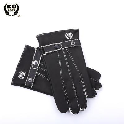 China Fashion Touch Screen Anti Slip Gloves Baby Cow Leather Outdoor Riding Motor Stylish Gloves For Woman for sale