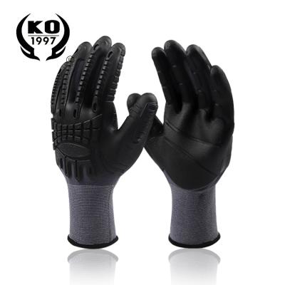 China Shock Proof Gloves Factory Direct Sale Rubber Coated Work Cut Tape Resistant Gloves For Worker for sale