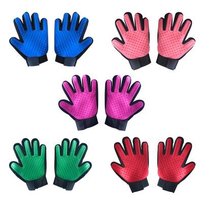 China Viable Wholesale Pet Cat Dog Grooming Glove Bathing Brush Pet Hair Remover Glove Pet Wash Glove for sale