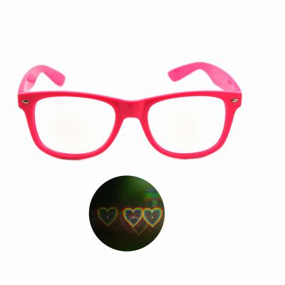 China Nightclub Heart Diffraction Premium Glasses - See The Hearts - For Raves, Music Festivals & More for sale