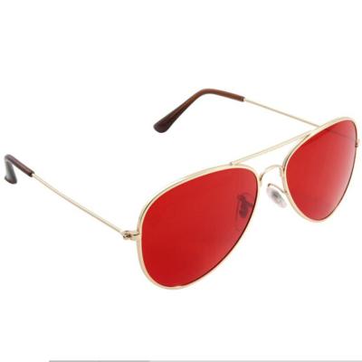 China Sunglass 2021 UV Protective Red Sunglasses Colored Glass Sunglasses Plastic Lightweight Therapy Glasses for sale