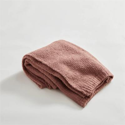 China Anti-Static Home Textile Blanket Sofa Cover High Quality Custom Knit Throw Blanket for sale