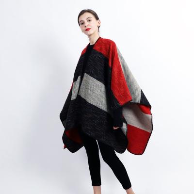 China Fashion Geometric Soft Knitted Women Autumn Winter Scarves Shawls for sale