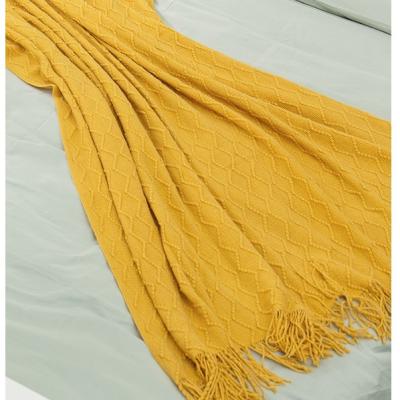 China Baby Anti-Static Color Knitted Modern Acrylic Blanket 100% Spray for sale