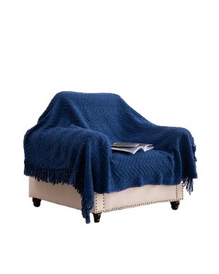 China Chunky Bed Sofa Throw Handmade Anti-Static Knitted Throw Blanket Chunky Knit Blanket for sale