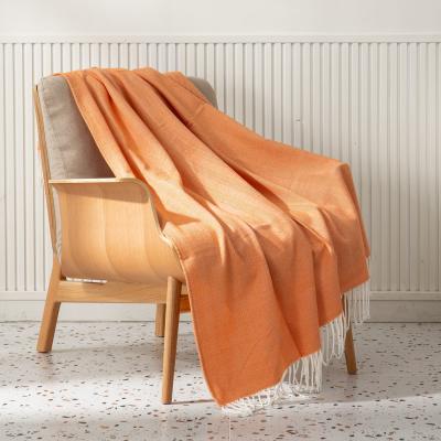 China Anti Static High Quality Soft Luxuries Knit Decorative Knitted Blanket Blankets for sale