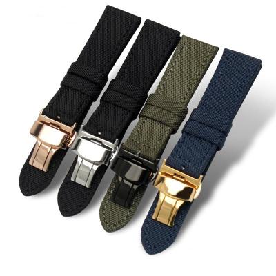 China Fanshion Wholesale 18-24mm Fabric Fiber Watch Belt Band Canvas Strap for sale