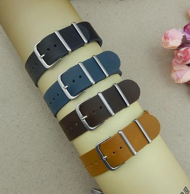 China Factory Direct Selling Good Quality Soft Genuine Leather Watchband Cheap Soft Watch Band With Clasp for sale