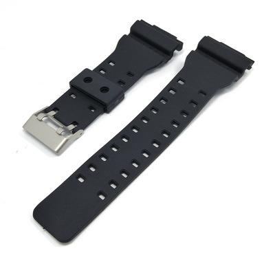 China Fanshion 16mm Watch Bands Mens Sports Diving Silicone Watch Strap Band Metal Rubber Black Buckle For G-Shock Watch Accessories for sale