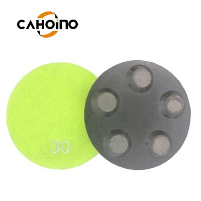 China Diamond Tools Wet Dry 4 Stone Grinding Grit Diamond Floor Concrete Polishing Pad for sale