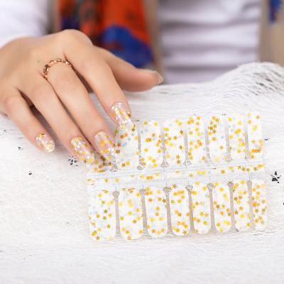 China 2d non-toxic popular special star glitter pattern nail stickers for sale