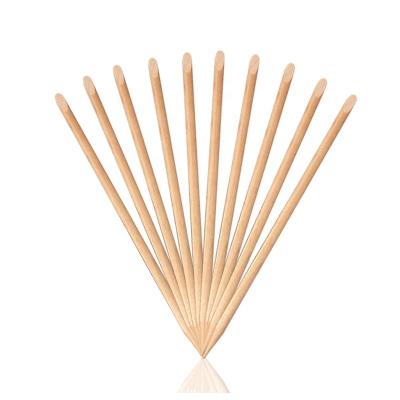 China Eco-friendly Wholesale Nail Art Wood Sticks Ready To Boat 50 PCS/BAG11.5CM Orange Wooden Sticks Stock for sale