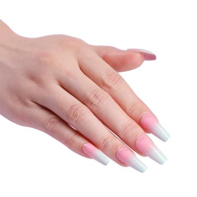 China Fashion Factory Extension Finger Curved Artificial Nail Box Press On Beauty Decoration Full Cover Gradient Color Nail Press On False for sale