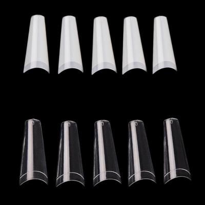 China Fashionable French Manicure Wholesale Salon Full Cover Square Nail Art Tips for sale