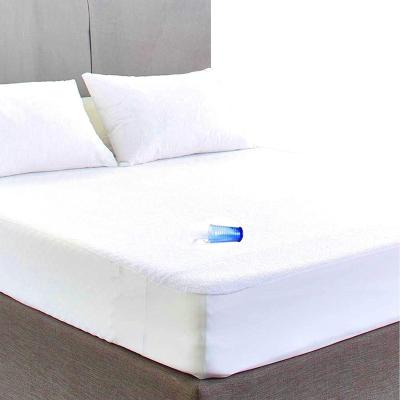 China Custom Bedspread 140gsm Waterproof Terry Towel Fabric Mattress Protector Waterproof Queen Size Hotel for sale