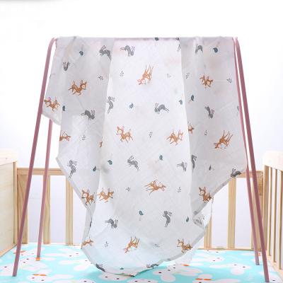 China Breathable ready to ship 70% bamboo+30% cotton baby muslin wrap swaddle blankets for sale