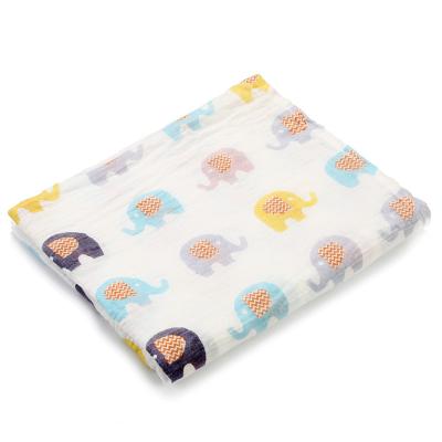 China Breathable Most Popular Custom WDF Muslin Bamboo Baby Wrap Blankets for sale