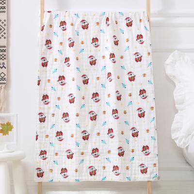 China Amazon Breathable Hot Selling Gots Certified Organic Cotton Fashion 4 Layer Baby Wrap Muslin Blankets for sale