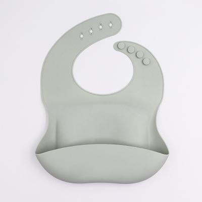 China New Product Ideas Silicon Bib OEM Antibacterial Cotton Baby Bib Waterproof Silicone Baby Bibs for sale