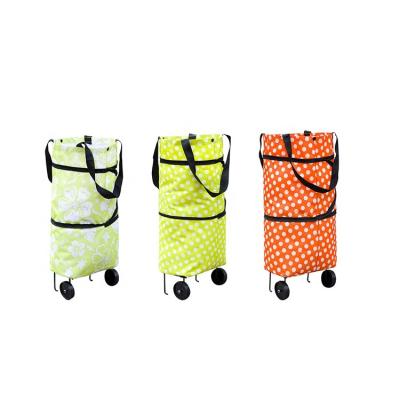 China Eco-friendly Wholesale Shopping Cart Bag Eco-friendly Folding Grocery Tote Bag Waterproof Portable Foldable Market Trolley Bag for sale