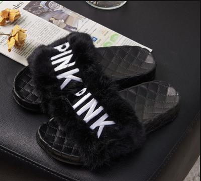 China Fashion Trend Fashion Fur Indoor Outdoor Slippers Good Quality Slides Fur Slippers Soft Comfortable Fluffy Slippers For Women for sale