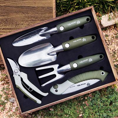 China High Quality Garden Hand Trowel Cultivator Transplanter Folding Saw Scissors Mini Garden Tool Set Pruning for sale