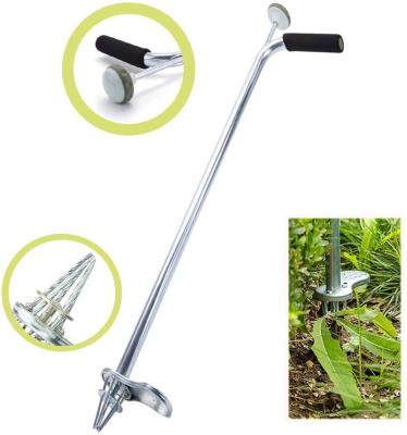 China Garden Tool Mirror Polished Root Pulling Hand Holder Removal Hand Weeder Puller for sale