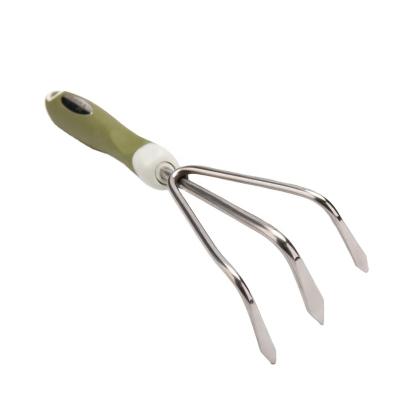 China 2 Colors Stainless Steel Combined Stainless Steel Garden Tool Handle Hand Cultivator Wholesale for sale