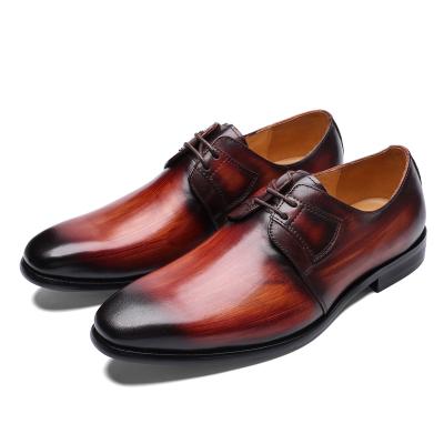 China Custom Made Anti-Smell Lace-Up Shiny Casual Men's Oxford Leather Dinner Shoes For Formal Occasions for sale