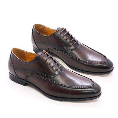 China Handmade Stylish Shoes Real Genuine Leather Men's Classic Oxford Cowhide Durable Men's Shoes for Office Career for sale