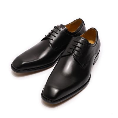 China Classic Casual Comfortable Anti-Smell Dress Lace Up Black Oxford Derby Leather Ankle Shoes For Men for sale