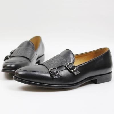 China Wholesale Stylish Genuine Leather Anti-Smell Monk Strap Double Slip On Men's Stylish Shoes for sale