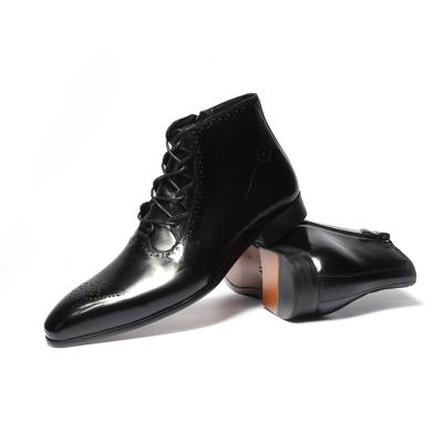 China Fashion Lace Up Boots Winter Anti-Smell Mens Genuine Leather Made In China for sale