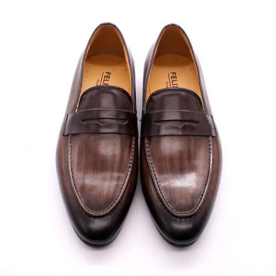 China Wholesale Handmade High Quality Genuine Leather Anti-Smell Loafers For Men for sale