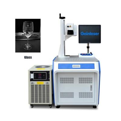 China Gainlaser 3w 5w 10w UV Laser Marking Machine With Water Cooling System UV Plastic Laser Glass Bottle Paper Marking Machine for sale