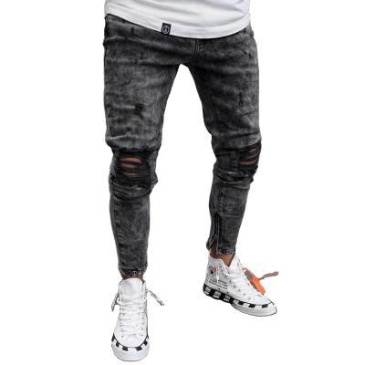 China 2022 Hot Sales High Quality Breathable Slim Ripped Stretch Plus Size Mens Jeans Custom Made Jeans for sale