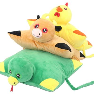 China Hot Selling Cartoon Toy Lovely 12 Zodiacs Animal Shaped Soft Plush Bolster Pillow for sale