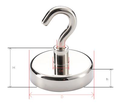 China Industrial Neodymium Magnet Hook Magnetic Strength: 230kg for sale