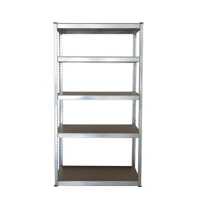 China 5 Tier Corrosion Protection Rivet Boltless Shelving Light Duty Galvanized Metal Folding Steel Rack For Home Use for sale