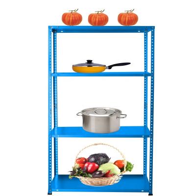 China Corrosion Protection 4 Tier 45kgs Capacity Light Weight Storage Rack Bolted Metal Storage Shelf Light Shelving For Home Use for sale