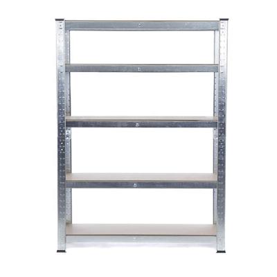 China Corrosion Protection Light Duty 5 Tier 265kg Galvanized Industrial Shelving Wood Rack Shelving Unit for sale