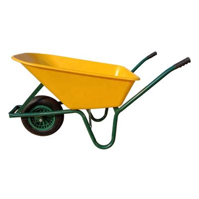 China 85L Capacity Water Plastic Tray Hand Trolley Barrow Carts 85L For Transport Goods for sale