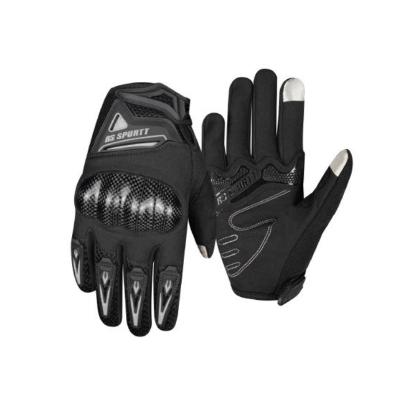 China Anti Slip Comfortable Gloves 2022 Newest Carbon Fiber Motorcycle Full Finger Gloves RS Sports Motorcycle Protective Gloves Breathable Motocross Gloves for sale