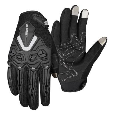 China Comfortable Breathable Mesh Full Finger Motocross Wear-Resisting Gloves Spring And Summer Reflective For Men Motorcycle Protective Gloves for sale